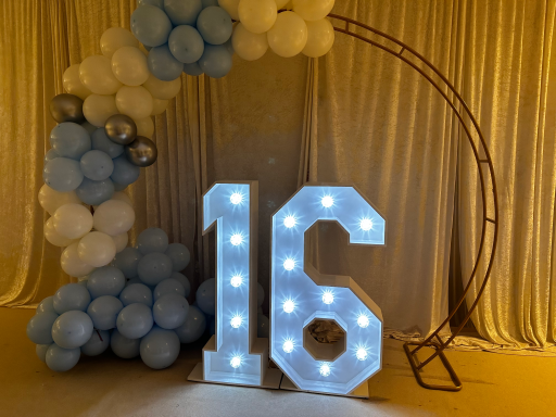 4ft light up 16 | light up 16 | 4ft light up numbers | light up numbers | light up 16 | party decorations | giant 16 | birthday decorations