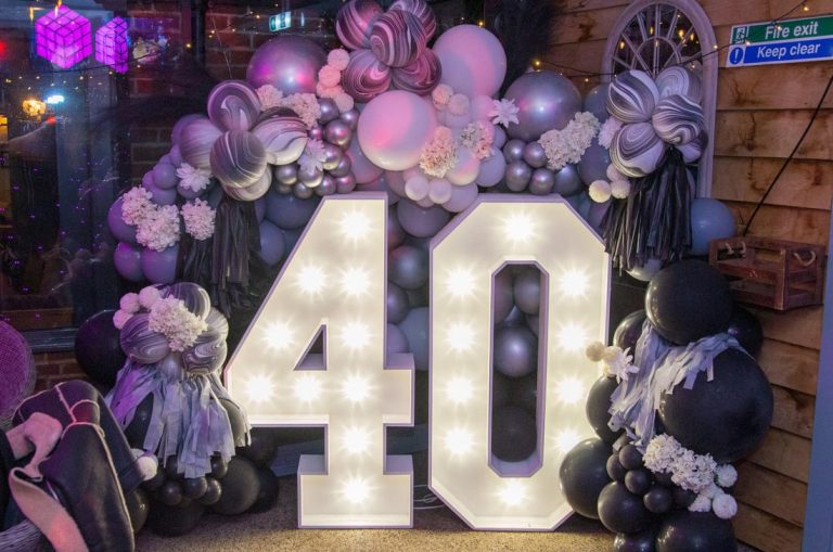 4ft light up 40 | light up 40 | 4ft light up numbers | light up numbers | light up 40 | party decorations | giant 40 | birthday decorations